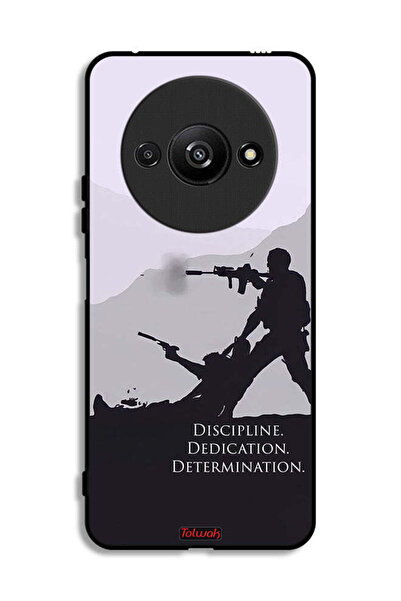 Tolwak Xiaomi Redmi A3 4G Protective Case Cover Discipline Dedication Determi...