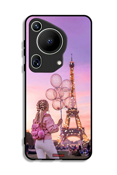 Tolwak غطاء حماية لهاتف هواوي بيورا 70 ألترا بطبعة فتاة تحمل بالونات