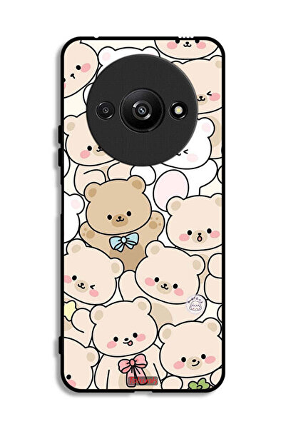 Tolwak غطاء حماية بنقشة دببة لهاتف Xiaomi Redmi A3 4G