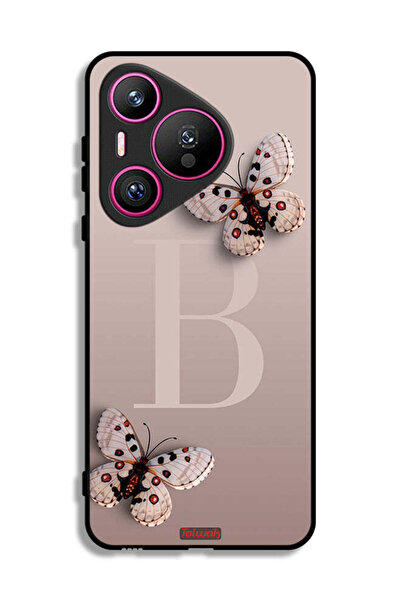 Tolwak غطاء حماية لهاتف هواوي بيورا 70 بنقشة فراشات