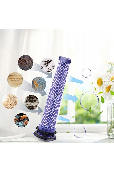 NewEvo Set de 9 filtre NewEvo® compatibile cu aspiratoarele Dyson V7 V8 V8+, 6 prefiltre, 3 filtre Hepa