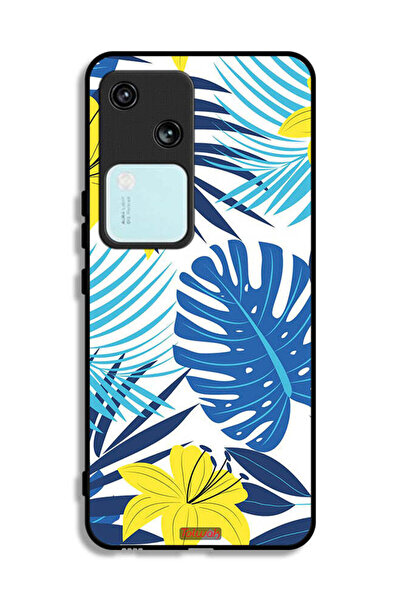 Tolwak غطاء حماية لهاتف Vivo V30 5G برسومات ريش وزهور