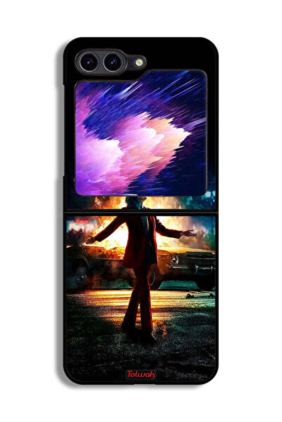 Tolwak غطاء حماية لهاتف Samsung Galaxy Z Flip6 بتصميم Joker Happy Mode