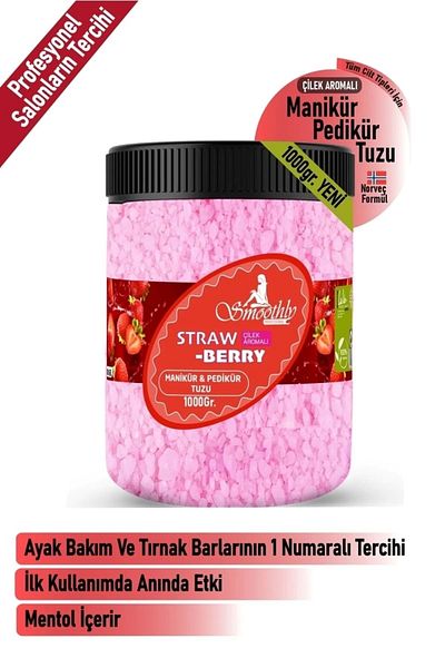 Smoothly Manicure Pedicure Salt Strawberry 1000 G.
