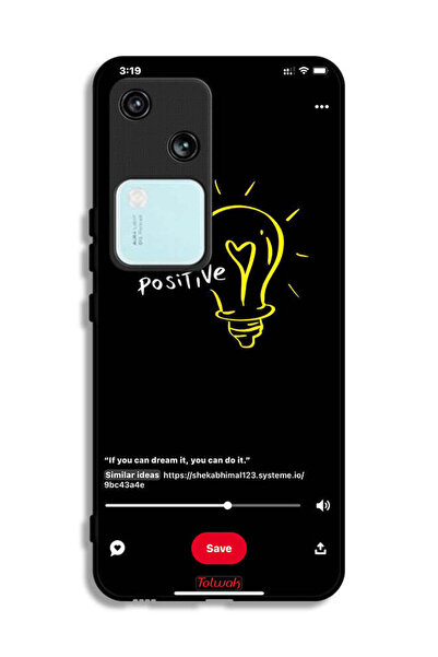 Tolwak غطاء حماية لهاتف Vivo S18 5G - فكر بإيجابية