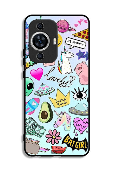 Tolwak غطاء حماية لهاتف هواوي نوفا 12 لايت بملصقات جميلة