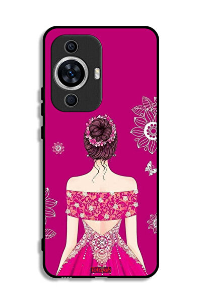 Tolwak غطاء حماية لهاتف هواوي نوفا 12 لايت بتصميم فتاة وزهور