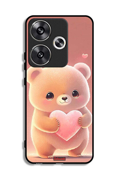 Tolwak Xiaomi Poco F6 5G Protective Case Cover Cute Little Panda Holding Heart