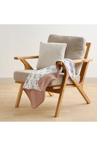 Juniors All-Over Bicycle Print Receiving Blanket