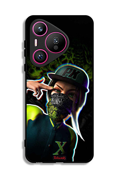 Tolwak غطاء حماية لهاتف هواوي بيورا 70 برسومات فنية جمالية للبنات