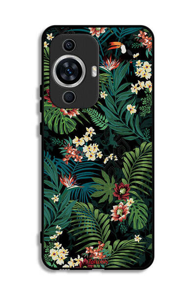 Tolwak غطاء حماية لهاتف هواوي نوفا 12 إس بنقشة أوراق استوائية