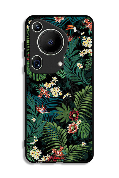 Tolwak غطاء حماية فائق لهاتف هواوي بيورا 70 بنقشة أوراق استوائية