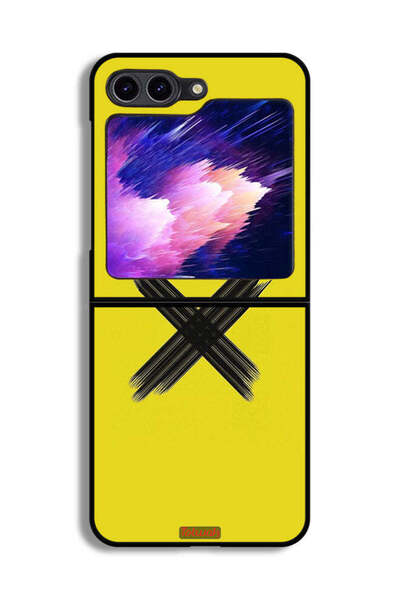 Tolwak غطاء حماية لهاتف Samsung Galaxy Z Flip6 بنمط X