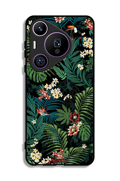 Tolwak غطاء حماية لهاتف هواوي بيورا 70 برو بنقشة أوراق استوائية