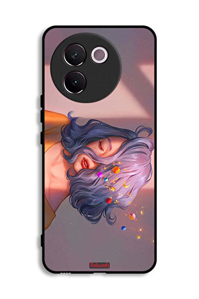 Tolwak Vivo V30e 5G Protective Case Cover Girl And Space Art