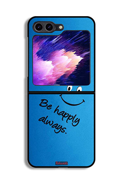 Tolwak غطاء حماية لهاتف Samsung Galaxy Z Flip6 كن سعيدًا دائمًا