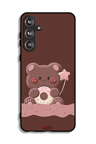 Tolwak غطاء حماية لهاتف سامسونج جالاكسي M55 5G بطبعة دب دونات