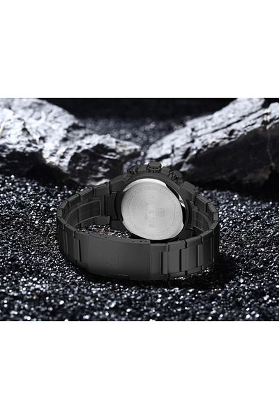 Naviforce Luxury Chronograph Wrist Watch for Men with Stainless Steel Strap Water Resistant Multi-Function