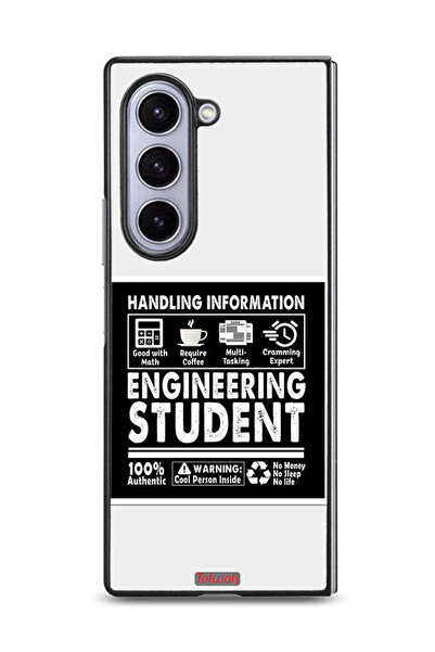 Tolwak غطاء حماية لهاتف سامسونج جالاكسي زد فولد 6، ملصق طالب هندسة