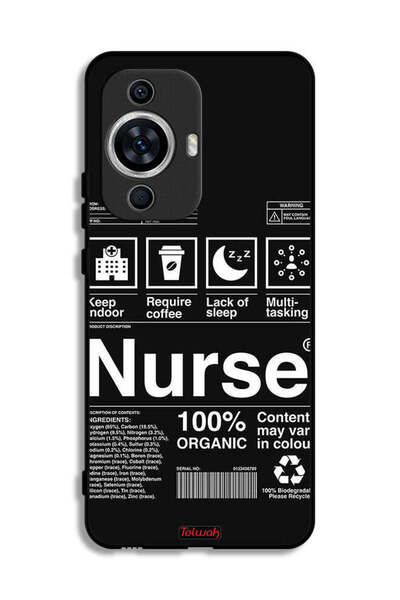 Tolwak غطاء حماية لهاتف هواوي نوفا 12 لايت - ملصق ممرضة