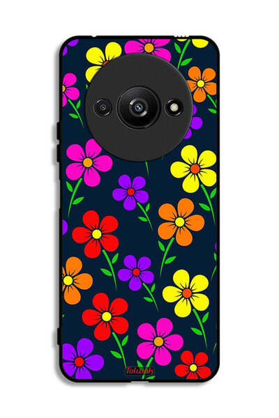 Tolwak Xiaomi Redmi A3 4G Protective Case Cover Colorful Flowers