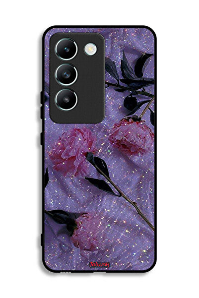 Tolwak غطاء حماية لهاتف فيفو V30 لايت 4G بنقشة ورود لامعة