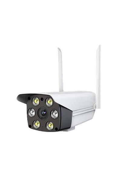 divendi-ro Solar powered surveillance camera, WiFi, wireless, 2MP, infrared, PIR, 80° angle of view, white