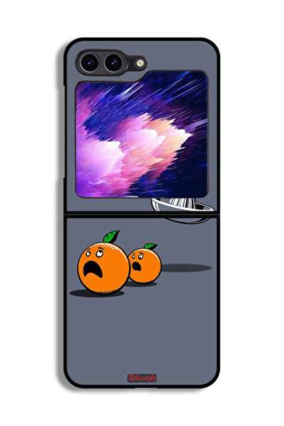 Tolwak غطاء حماية لهاتف Samsung Galaxy Z Flip6 بتصميم فني رقمي بسيط وفكاهي