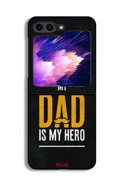 Tolwak غطاء حماية لهاتف Samsung Galaxy Z Flip6 - أبي هو بطلي