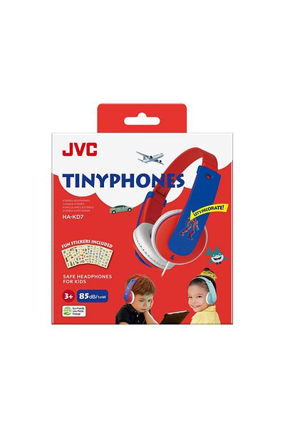 JVC HA-KD7-RNE Kids Headphones, Over-ear, Red-Blue