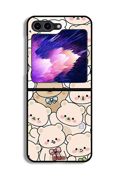 Tolwak غطاء حماية لهاتف Samsung Galaxy Z Flip6 بنقشة الدببة