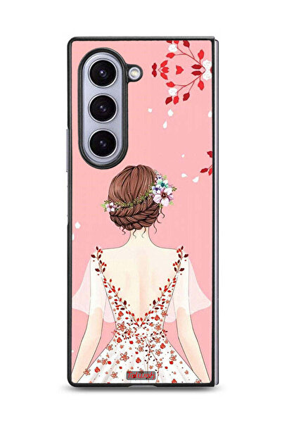 Tolwak غطاء حماية لهاتف سامسونج جالاكسي زد فولد 6 بتصميم فتاة واقفة