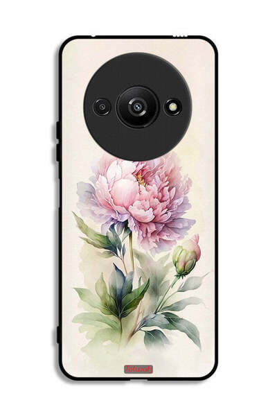 Tolwak Xiaomi Redmi A3 4G Protective Case Cover Watercolor Rose Paint Art