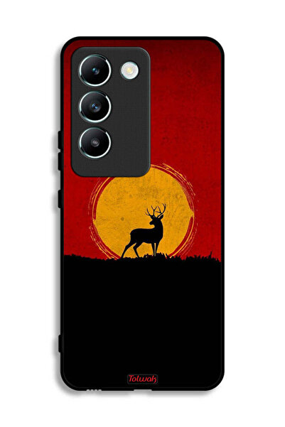 Tolwak غطاء حماية لهاتف Vivo Y100 4G برسومات غزال وقمر