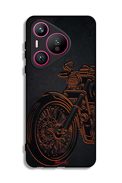 Tolwak غطاء حماية لهاتف هواوي بيورا 70 بتصميم دراجة كلاسيكية