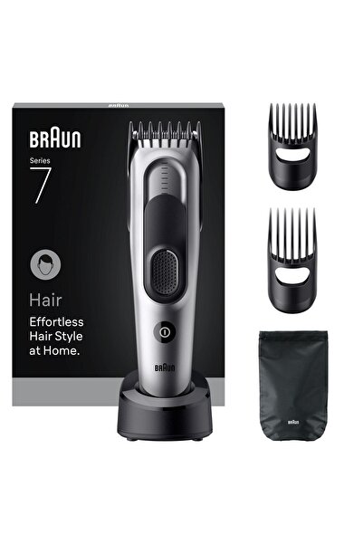 Braun Saç Kesme Makinesi Series 7, +5 Aksesuar, Ömür Boyu Keskin Bıçak, 17 Uzunluk, HC7590