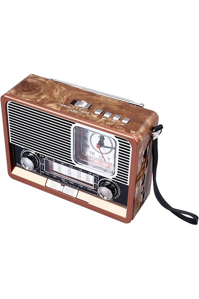 DLC Classic Portable AM/FM Radio with Telescopic Antenna - Retro Design & Clear Sound