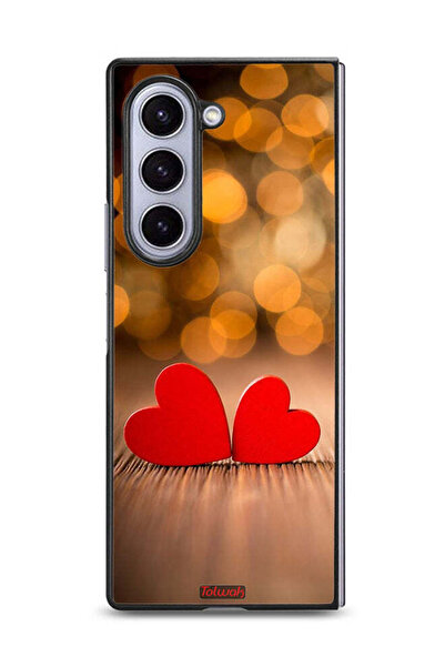 Tolwak غطاء حماية لهاتف سامسونج جالكسي زد فولد 6 بتصميم قلبين جميلين