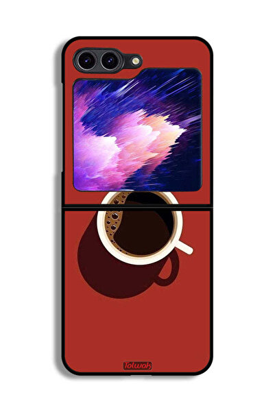 Tolwak غطاء حماية لهاتف Samsung Galaxy Z Flip6 بتصميم فنجان قهوة