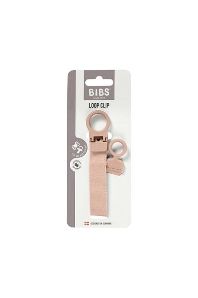 Bibs Loop Pacifier Clip Chain, Blush