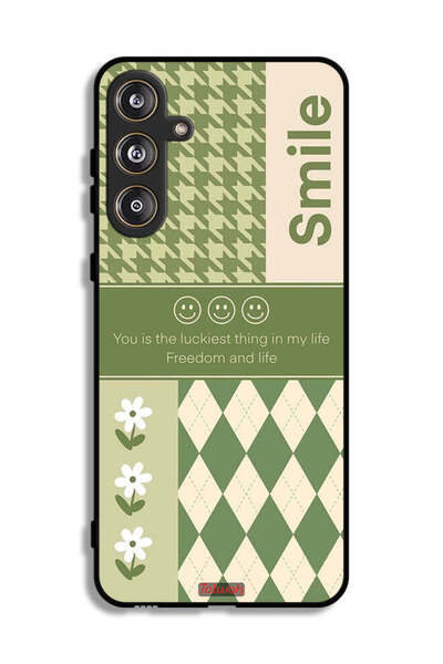 Tolwak غطاء حماية لهاتف سامسونج جالكسي M55 5G، الابتسامة هي أسعد شيء في حياتي