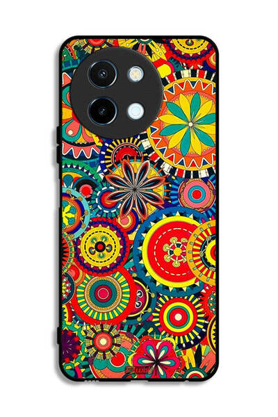 Tolwak غطاء حماية لهاتف Vivo Y38 5G بنمط ماندالا ملون