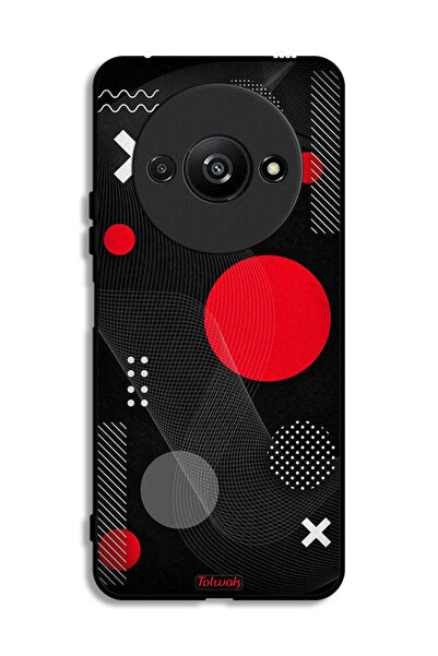 Tolwak غطاء حماية لهاتف Xiaomi Redmi A3 4G بنمط دائري ومتقاطع