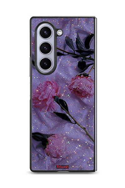 Tolwak غطاء حماية لهاتف سامسونج جالاكسي زد فولد 6 بنقشة ورود لامعة