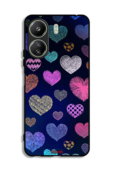 Tolwak غطاء حماية لهاتف شاومي ريدمي 13 سي بنقشة قلوب داجا