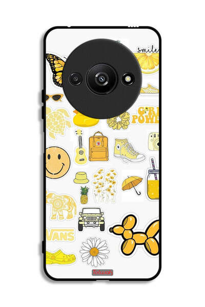 Tolwak Xiaomi Redmi A3 4G Protective Case Cover Girly Tags