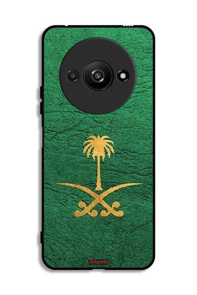 Tolwak غطاء حماية لهاتف شاومي ريدمي A3 4G - علامة المملكة العربية السعودية - جلد
