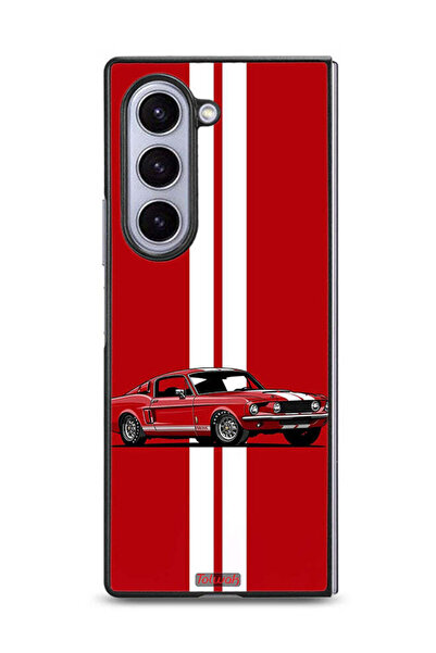 Tolwak غطاء حماية لهاتف Samsung Galaxy Z Fold6 بتصميم سيارة كلاسيكية تجريدية