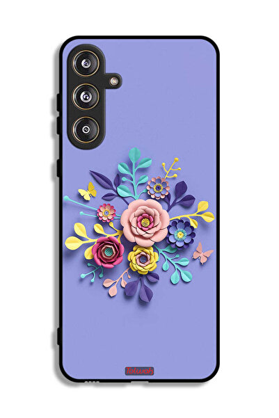 Tolwak Samsung Galaxy M55 5G Protective Case Cover Flowers Art