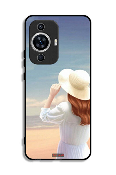 Tolwak غطاء حماية لهاتف هواوي نوفا 12 لايت بتصميم فتاة واقفة